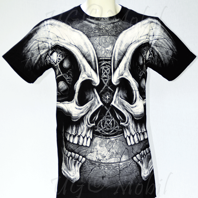 T-Shirt doppelter Skull