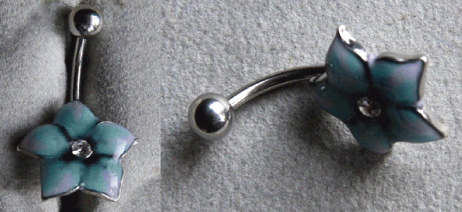 Bauchnabel Piercing Blume