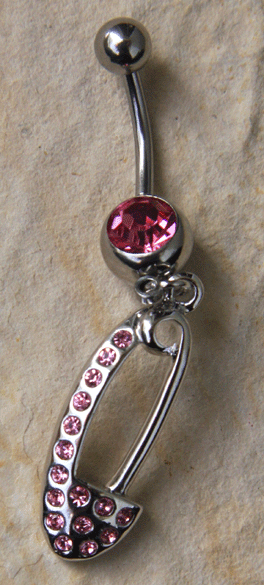 Bauchnabelpiercing rosa