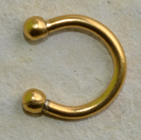 Hufeisen - 6 mm - gold