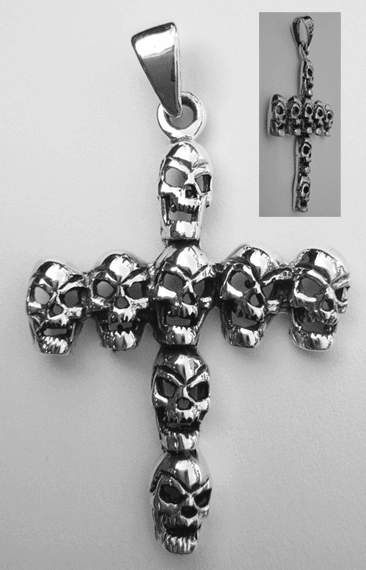 Kreuz aus Totenköpfen