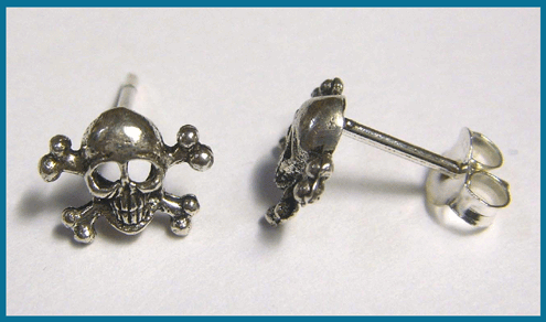 Ohrstecker Piraten Totenkopf K