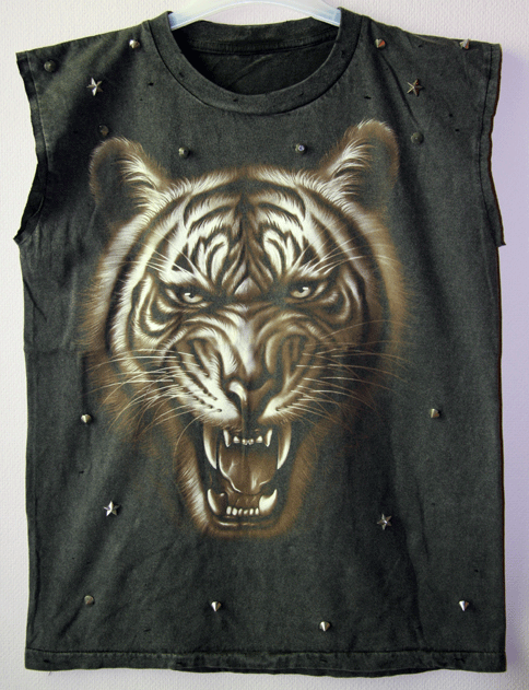 T-Shirt  Tiger  Stonewashed