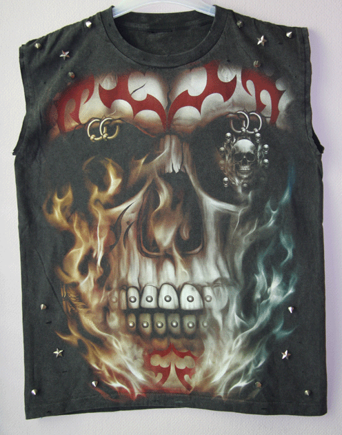 T-Shirt Totenkopf Stonewashed
