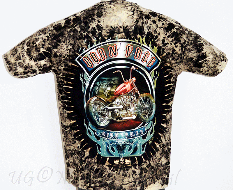 T-Shirt Biker Born free XXXL