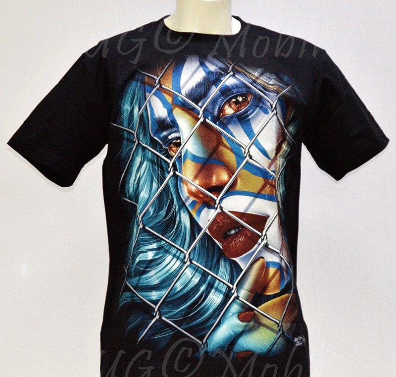 T-Shirt - Clown-Frau Zaun