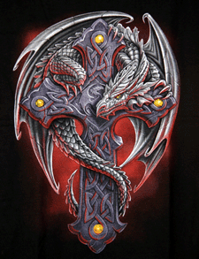 Kids  -  T-Shirt  Drache  Kreuz