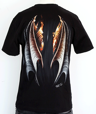 T-Shirt  Drache mit Flügel  3 D