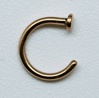 Nasenpiercing  -  Nasen-Ring rose 6 mm f