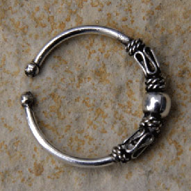 Fake Piercing Bali - Septum - Lippe silv