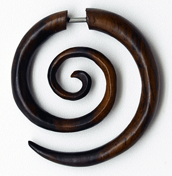 FAKE Spirale Holz braun h