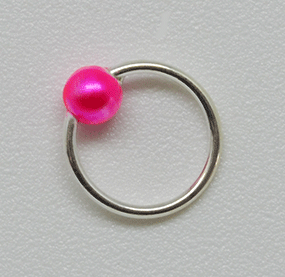 Nasenring rosa Kugel 8 mm