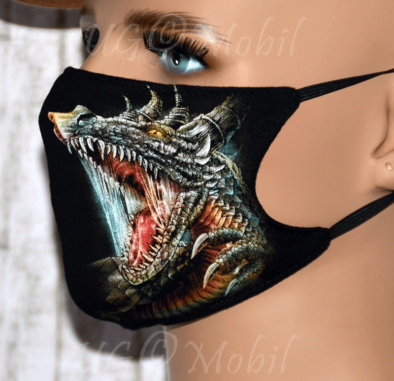 Maske - Gesichtsmaske Drachen-2