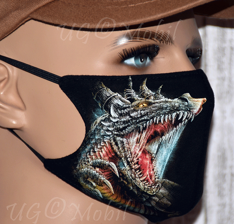 Maske - Gesichtsmaske Drachen-3