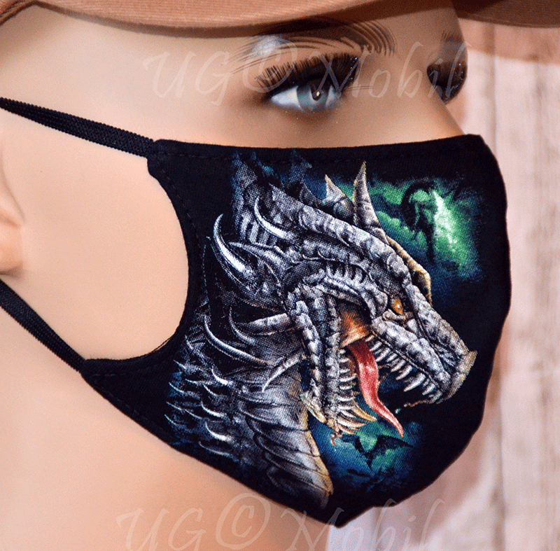 Maske - Gesichtsmaske Drachen-3