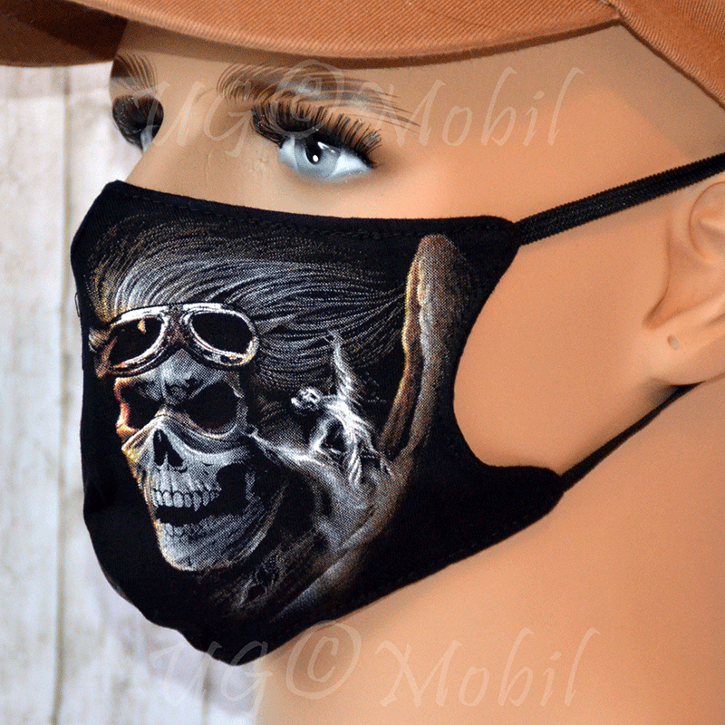Maske - Gesichtsmaske Sanduhr-Skull