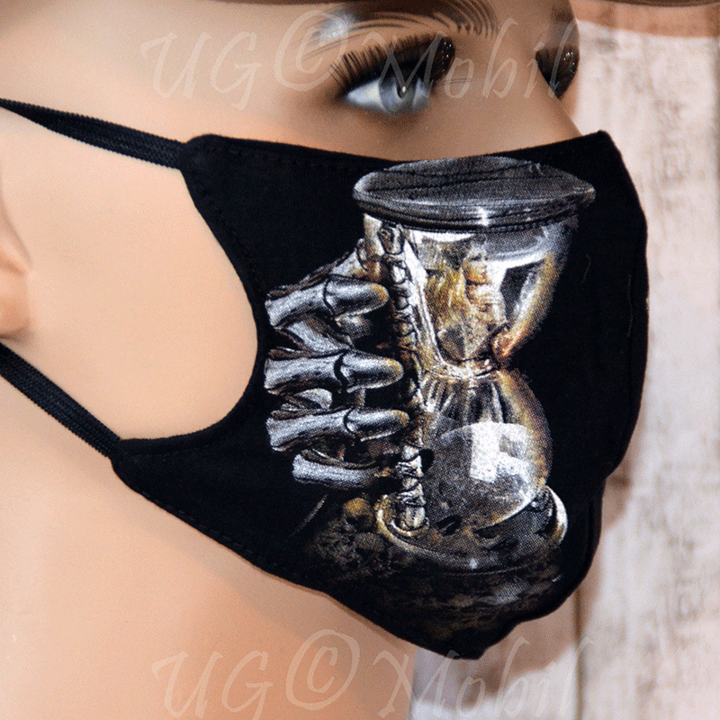 Maske - Gesichtsmaske Sanduhr-Skull