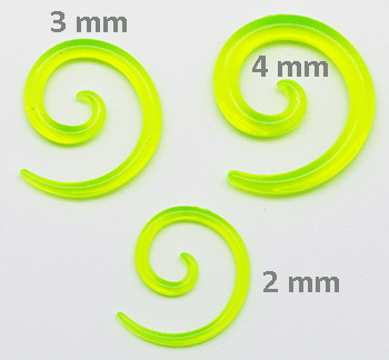 Spirale neongelb