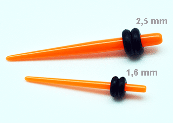 1,6 / 2,5 mm  - Dehnstab  - orange