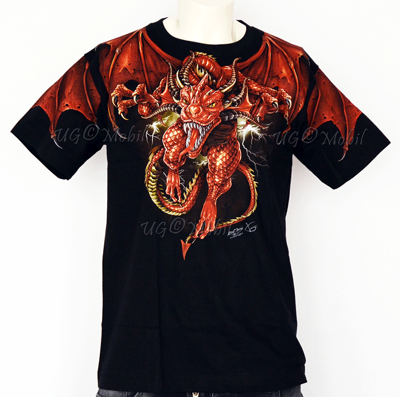 T-Shirt - roter Drache