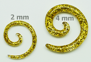 Spirale  glitter-gold 2-4