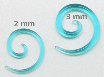 Spirale hellblau transparent 2