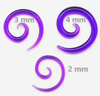 Spirale  lila-transparent