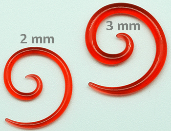 Spirale  rot transparent r