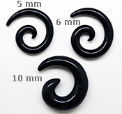 Spirale schwarz 5 - 10 mm