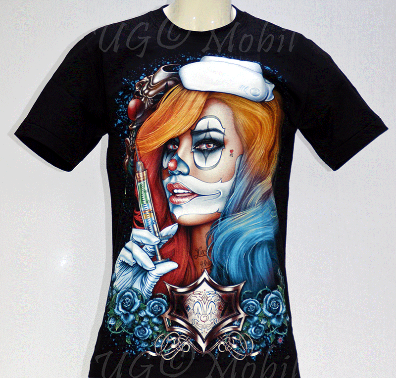 T-Shirt Clownfrau Spritze M