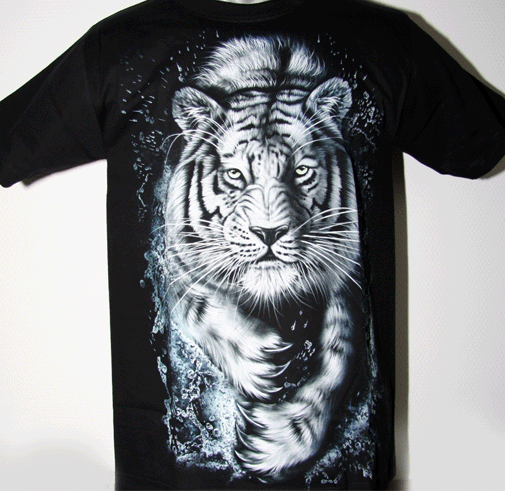 T-Shirt Weißer Tiger