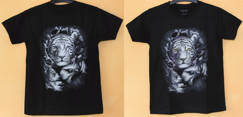 Kinder - T-Shirt  weißer Tiger