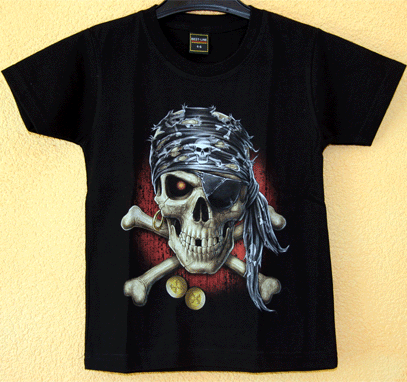 Kinder - T-Shirt  Totenkopf  Pirat