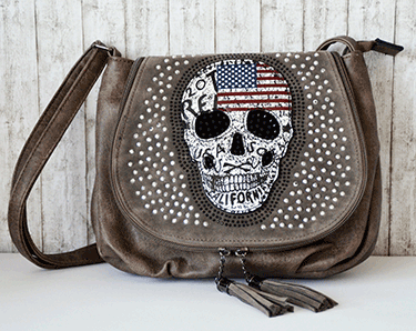 Totenkopf Umhängetasche US