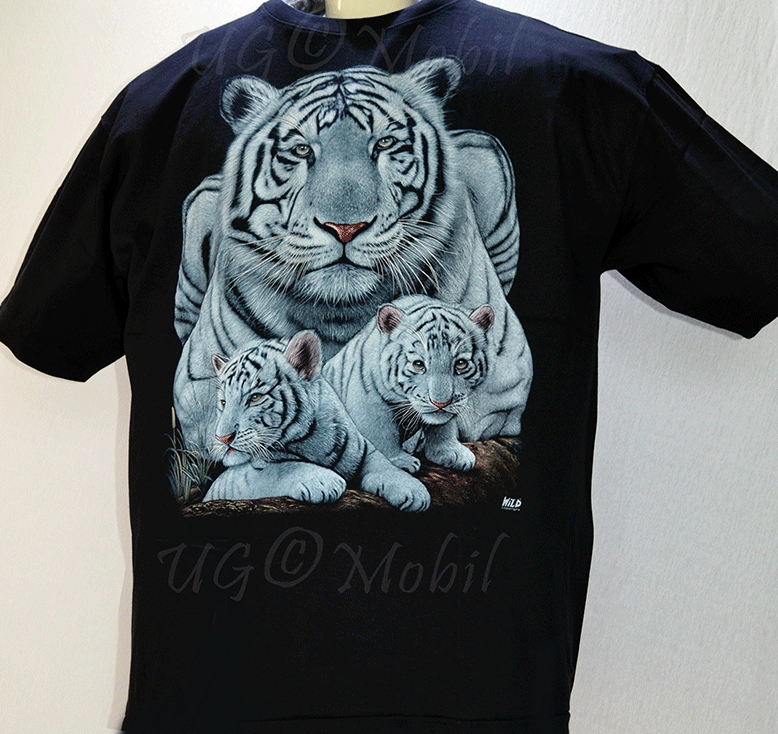 T-Shirt  weiße Tiger  XXXL