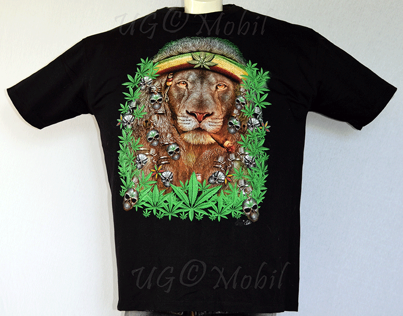 T-Shirt Rasta Löwe XXXL