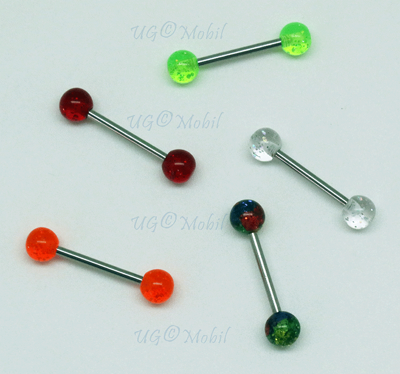 5x Zungenpiercing Mix Piercing Stab